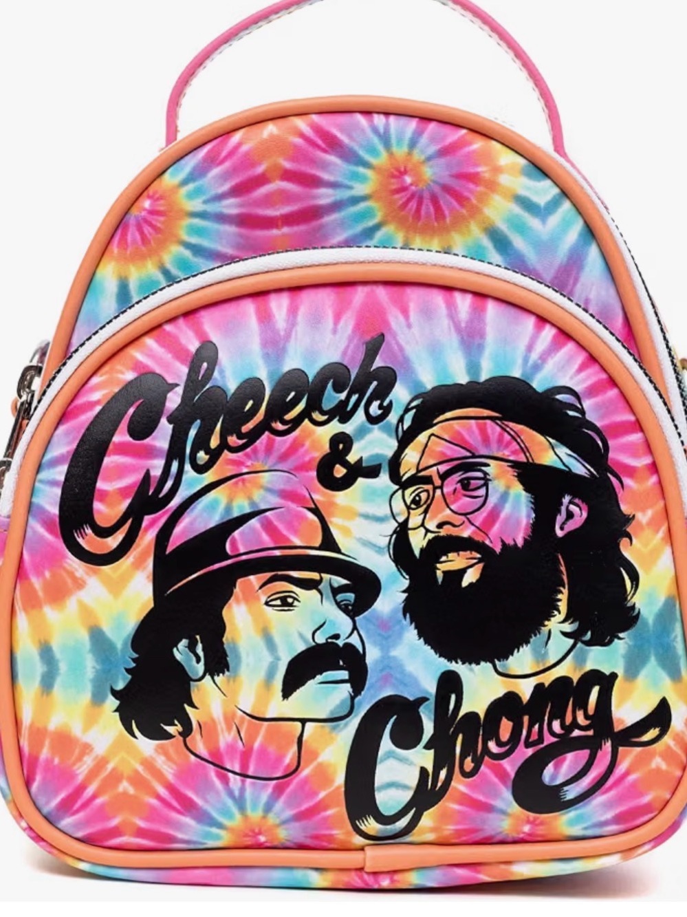 Buckle-Down Tie-Dye Cheech & Chong Crossbody Bag - Pink, Blue, Yellow, Orange